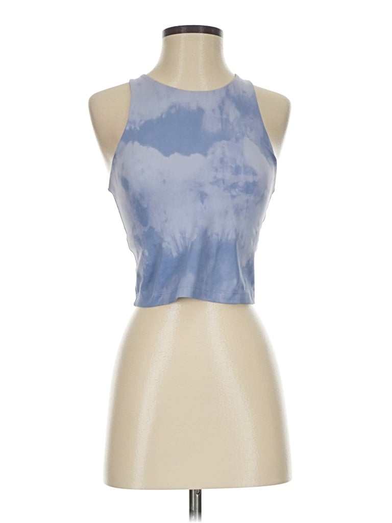 Pre-owned Beyond Yoga Tank Top Blue Halter Neckline Tops