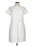 Sail to Sable 100% Polyester Chevron-herringbone Solid White Casual Dress Size 8 - photo 1