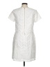 Sail to Sable 100% Polyester Chevron-herringbone Solid White Casual Dress Size 8 - photo 2