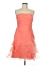 David's Bridal 100% Polyester Solid Orange Pink Cocktail Dress Size 8 - photo 1