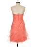 David's Bridal 100% Polyester Solid Orange Pink Cocktail Dress Size 8 - photo 2