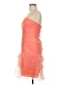 David's Bridal 100% Polyester Solid Orange Pink Cocktail Dress Size 8 - photo 5