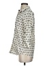 Foxcroft 100% Cotton Print Ivory 3/4 Sleeve Button-Down Shirt Size 4 - photo 5