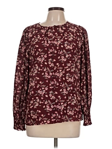 Rebecca Taylor Long Sleeve Silk Top (view 1)