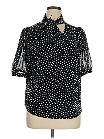 Anne Klein Short Sleeve Blouse (view 1)