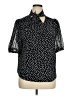 Anne Klein Polka Dots Black Short Sleeve Blouse Size XL - photo 1