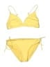 Roxy Solid Yellow Two Piece Swimsuit Size S - photo 1