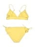 Roxy Solid Yellow Two Piece Swimsuit Size S - photo 2