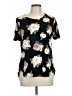 J for Justify Floral Black Short Sleeve Blouse Size L - photo 1