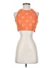 Carmen Marc Valvo 100% Polyester Orange Sleeveless Top Size 4 - photo 1