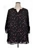 Catherines 100% Polyester Black 3/4 Sleeve T-Shirt Size 1X - photo 1