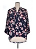 41Hawthorn 100% Polyester Floral Blue 3/4 Sleeve Blouse Size 1X - photo 1