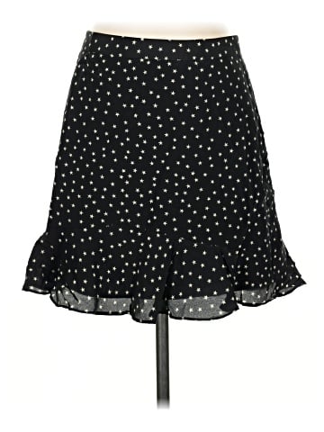 Madewell Silk Ruffle-Edge Skirt in Star Scatter (view 1)