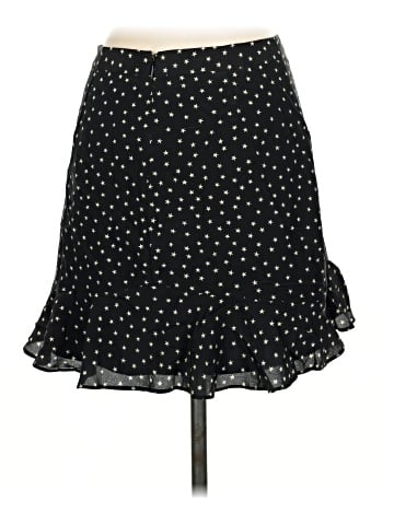 Madewell Silk Ruffle-Edge Skirt in Star Scatter (view 2)