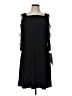 MSK Solid Checkered-gingham Black Casual Dress Size L - photo 1