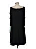 MSK Solid Checkered-gingham Black Casual Dress Size L - photo 2