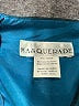 Masquerade 100% Polyester Teal Cocktail Dress Size 13 - 14 - photo 7