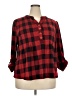 Kim Rogers Red Long Sleeve Henley Size 2X - photo 1