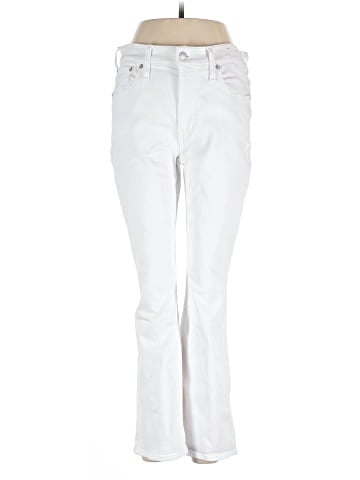 Madewell Kick Out Crop Jeans in Pure White (view 1)