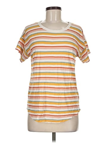 Madewell Whisper Cotton Rib-Crewneck Tee in Daniels Stripe (view 1)