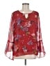 CAbi 100% Polyester Red 3/4 Sleeve Blouse Size M - photo 1