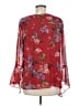 CAbi 100% Polyester Red 3/4 Sleeve Blouse Size M - photo 2