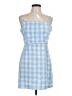 BP. Checkered-gingham Blue Casual Dress Size L - photo 1