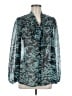 Bellatrix 100% Polyester Teal Long Sleeve Blouse Size M - photo 1