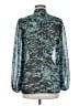 Bellatrix 100% Polyester Teal Long Sleeve Blouse Size M - photo 2