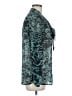 Bellatrix 100% Polyester Teal Long Sleeve Blouse Size M - photo 4