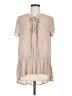 Ro & De 100% Polyester Tan Short Sleeve Blouse Size M - photo 1