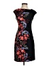 Wisp Graphic Floral Multi Color Black Cocktail Dress Size 2 - photo 1