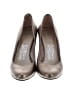 Salvatore Ferragamo 100% Leather Metallic Silver Heels Size 9 - photo 2