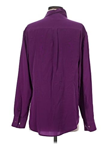 Equipment Long Sleeve Silk Top (view 2)