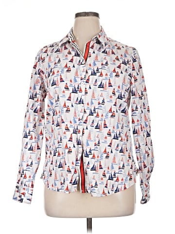 Foxcroft Long Sleeve Button-Down Shirt (view 1)