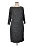 Chaps Solid Gray Casual Dress Size 14 - photo 1