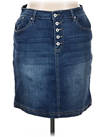 Earl Jean Denim Skirt (view 1)