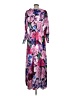 Boston Proper 100% Polyester Floral Purple Casual Dress Size 8 - photo 2