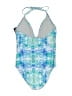 Speedo Print Blue One Piece Swimsuit Size 10 - photo 2