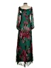 Xscape 100% Polyester Floral Green Cocktail Dress Size 4 - photo 2