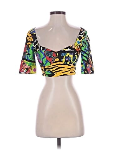 Moschino Couture Silk Cropped Top (view 1)