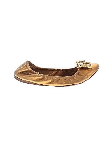 Miu Miu  Leather Crystal Embellished Scrunch Ballet Flats (view 1)
