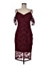 Guess 100% Polyester Burgundy Cocktail Dress Size 8 - photo 1