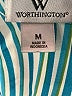 Worthington 100% Polyester Teal Sleeveless Blouse Size M - photo 8