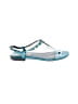 Balenciaga Blue Teal Leather Studded T-Strap Sandals Size EU 36 - photo 1