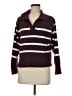 No Comment Stripes Burgundy Pullover Sweater Size M - photo 1