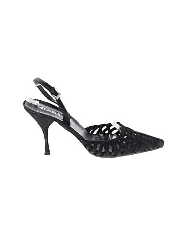 Prada Suede Caged Slingback Heels (view 1)