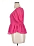 Dee Elly 100% Polyester Pink Short Sleeve Blouse Size M - photo 5