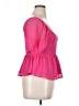 Dee Elly 100% Polyester Pink Short Sleeve Blouse Size M - photo 4