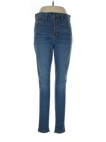 Madewell 10" High-Rise Skinny Jeans in Dewitt Wash: Button-Front TENCEL&trade; Denim Edition (view 1)